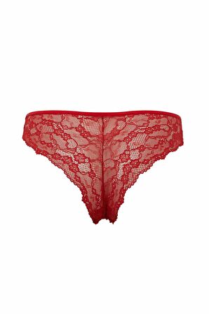 DeFacto Dantel Kırmızı Brazilian Külot-Fall in Love T3197AZ24AURD286