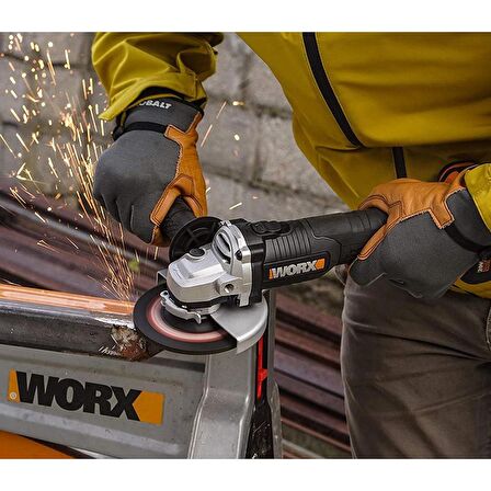 WORX WX812.9C 20Volt 2.0Ah. 125mm Kömürsüz Profesyonel Tek Akülü Şarjlı Avuç Taşlama 