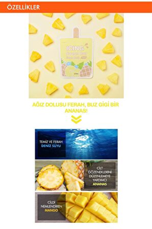 Ananas Özlü  Pürüzsüz Görünüm Sağlayan Yaprak Maske APIEU Icing Sweet Bar Sheet Mask (Pineapple)
