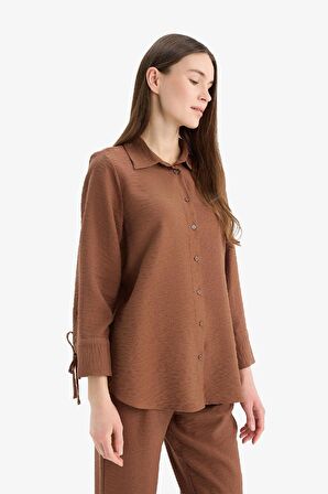 DeFacto Regular Fit Basic Düz Uzun Kollu Gömlek C3819AX25SPBN519