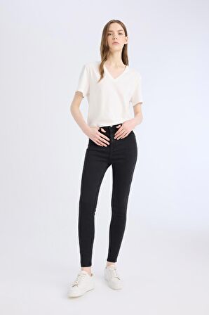 DeFacto Jegging Yüksek Bel Bilek Boy Dar Paça Basic Düz Jean Pantolon B7498AX25SPNM36