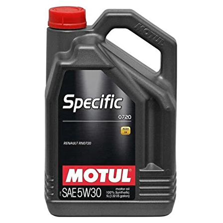 Motul Specific 0720 5W-30 Tam Sentetik 5 lt DPF Benzin-Dizel Motor Yağı 