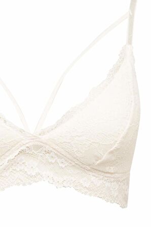 DeFacto Fall in Love Floral Pedli Dantel Kaplı Pedli Büstiyer R6569AZ24SPWT46