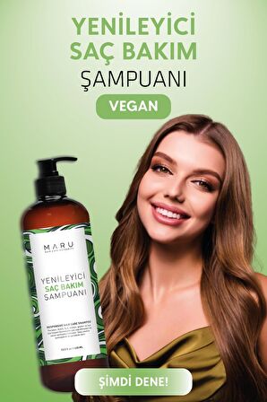 Maru Yıpranmış Saçlar Için Onarıcı Prebiyotik Şampuan - Tuzsuz & Vegan 400 ml