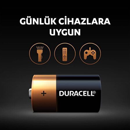 Duracell Alkalin C Orta Boy Pil 2'li Paket (LR14 / MN1400)