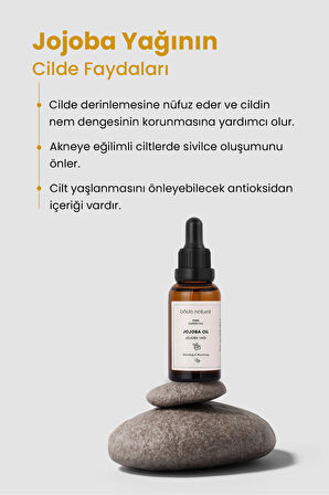 Bade Natural Jojoba Yağı Soğuk Sıkım %100 Saf 30 ml