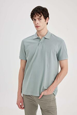 DeFacto Regular Fit Kısa Kollu Basic Düz Pike Kumaş Polo Tişört C1293AX24SPGR488