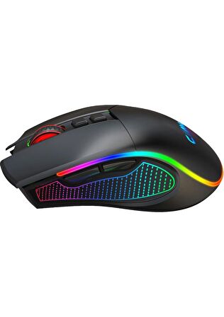 Claw's Crossfire Air V1 Kablosuz 10000 Dpi Pixart PMW3325 Sensör Makro Yazılımlı Chromatic RGB Kablosuz Gaming Mouse - Siyah (2.4G + BT + Type-C Tri Mod)
