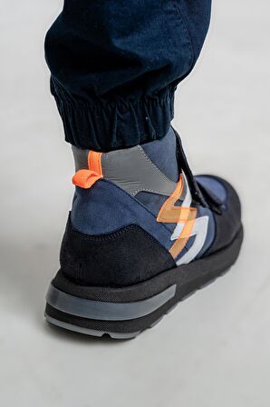 mnpc Erkek Çocuk Lacivert Hakiki Deri Anatomik Trekking Bot