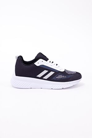 Dijital Baskılı Unisex Lacivert Sneaker - Beyaz Desenli Günlük Ayakkabı