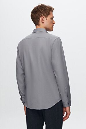 Twn Slim Fit Gri Oxford Gömlek 6EF02ORT00288 6EF02ORT00288