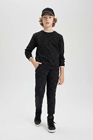DeFacto Erkek Çocuk Beli Bağcıklı Lastikli Paça Cepli Jogger Eşofman Altı B8915A823CWBK81