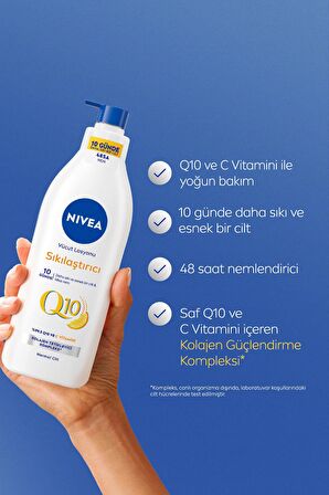 Nivea Q10 Sıkılaştırıcı Vücut Losyonu 4000ml, C Vitamini, Nemlendirici, Esnek Ve Elastik Cilt, X2 Adet