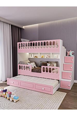 Panjur Yavrulu Ranza Pembe & Beyaz Çelik Destekli MDF Membran Kaplama %100 MDF