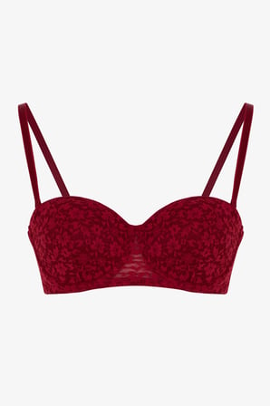 Bordo Bloom Dantel Pedli Sütyen