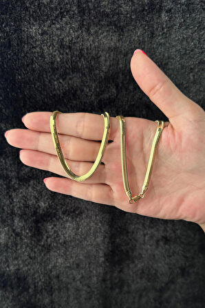 14 Ayar Altın İtalyan Balıksırtı Zincir Kolye 4,30 mm