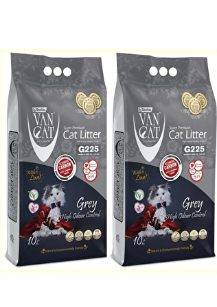 Vancat Aktif Karbon Kokusuz Kedi Kumu 10 Lt*2 adet