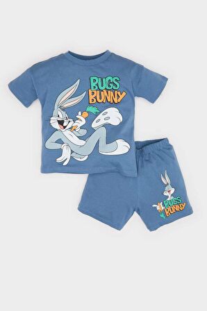 DeFacto Erkek Bebek Looney Tunes 2'li Takım Kısa Kollu Tişört Şort E7693A525SMBE364