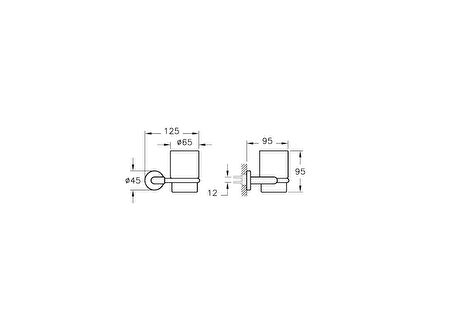 Minimax A44780 Diş Fırçalığı, Krom