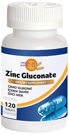 Çinko Glukonat 120 Tablet Zinc Gluconate