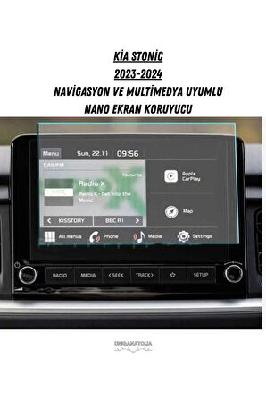 Kia Stonic 2023 2024 Navigasyon ve Multimedya Uyumlu Nano Ekran Koruyucu