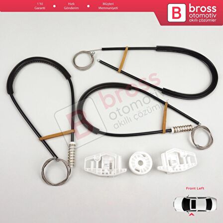 Citroen XSara Picasso N68 1999-2010 MPV 9221ET İçin Ön Sol Kapı Cam Kriko Tamir Seti