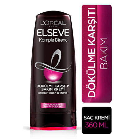 L'Oréal Paris Elseve Komple Direnç Dökülme Karşıtı Bakım Kremi 360 ml