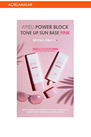 Missha Power Block 50 Faktör Aydınlatıcı-Leke Karşıtı-Yaşlanma Karşıtı Tüm Cilt Tipleri İçin Renkli Yüz Güneş Koruyucu Krem 50 ml