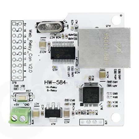 Ethernet 16 Kanallı Röle Kontrol Modülü 5.5V