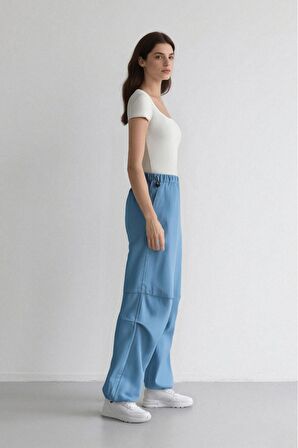 DeFacto Jogger Yüksek Bel Bilek Boy Paraşüt Jean Pantolon C1321AX24SMNM39