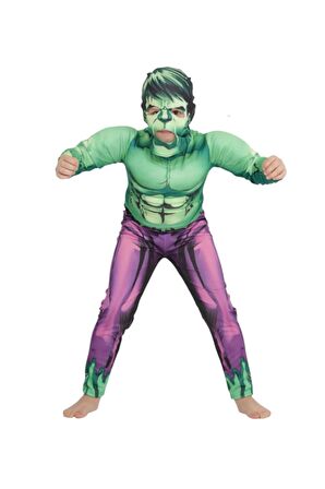 Hulk Kaslı Çocuk Kostümü