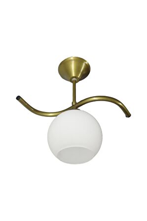 Fuji Eskitme Tekli Beyaz Camlı Avize | Kaliteli Modern Metal Avize