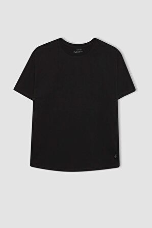 DeFactoFit Oversize Fit Bisiklet Yaka Sporcu Kısa Kollu Tişört B1161AX24SPBK81