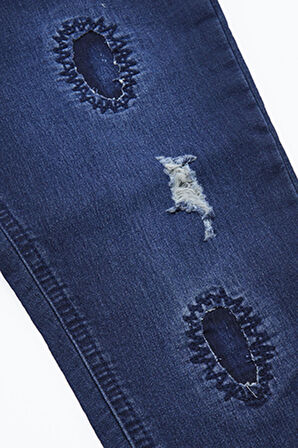 Panço Erkek Çocuk Yıkamalı Denim Pantolon Lacivert