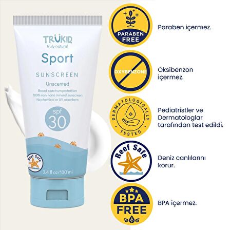 Trukid Sport Spf 30 Water Resistant Güneş Kremi 100mL