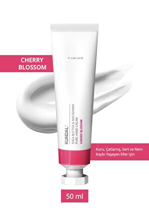 Yoğun Nem Veren Besleyici El Kremi Kundal Shea Butter&Macadamia Pure Hand Cream 50ml(Cherry Blossom)