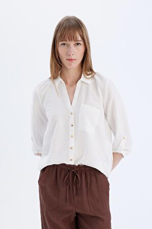 DeFacto Regular Fit Basic Düz Uzun Kollu Gömlek M9407AZ25SPWT16