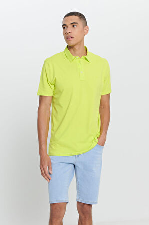 Standart Fit Normal Kesim %100 Pamuk Baskılı Polo Yaka Tişört