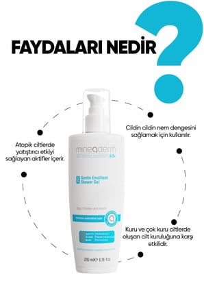 Mineaderm Gentle Nemlendirici Tüm Ciltler İçin Duş Jeli 200 ml