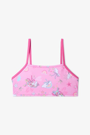 Kız Çocuk Uniribbon Halter Unicorn Desenli Bikini Takımı