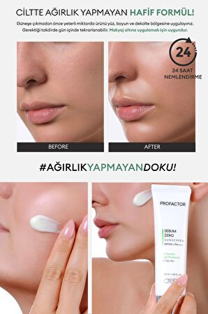 Yağlanma Eğilimi Gösteren Ciltler İçin Mat Bitiş Sunan Güneş Kremi Cre'ars Profactor Sebum Zero