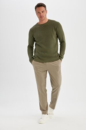 DeFacto Standart Fit Normal Kesim Bisiklet Yaka Basic Düz Triko Kazak A8458AX24WNKH381