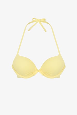 Sarı Push Up Bikini Üstü