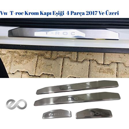 Vw  T-roc Krom Kapı Eşiği  4 Parça 2017 Ve Üzeri P.Çelik