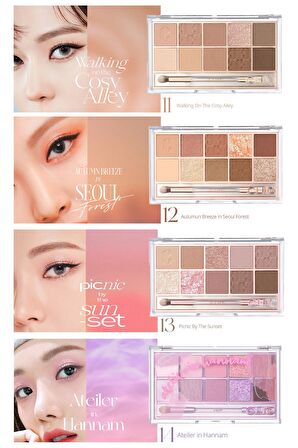 Göz Alıcı Renklerde, Yoğun Pigmentli Far Paleti Clio Pro Eye Palette (14 Atelier in Hannam)