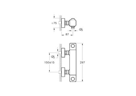 Artema AquaHeat A47160 SS3 Duş Bataryası, Krom