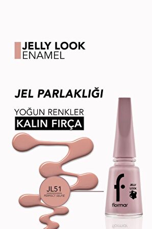 Flormar Jel Görünümlü Parlak Oje (Pembe) - Jelly Look Nail Enamel - JL51 Perfect Selfie - 8690604564194