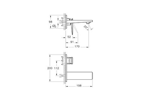 Artema Brava A42394 Lavabo Bataryası, Sıva Üstü, Krom