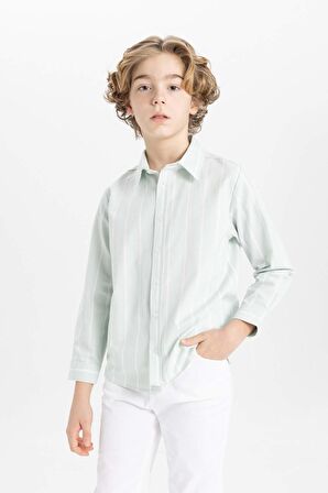 DeFacto Erkek Çocuk Polo Yaka Oxford Uzun Kollu Gömlek B7127A824SMGN1169