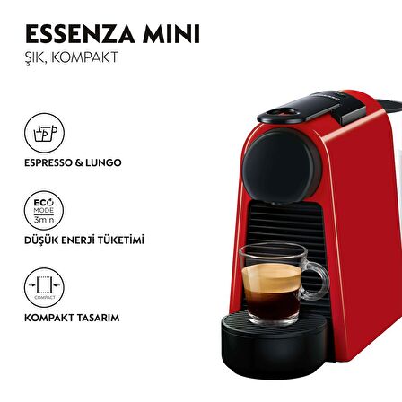 Nespresso Essenza Mini D30 Red Kahve Makinesi